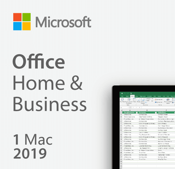 Microsoft Office Home & Business 2019 for macOS (Instant Delivery)