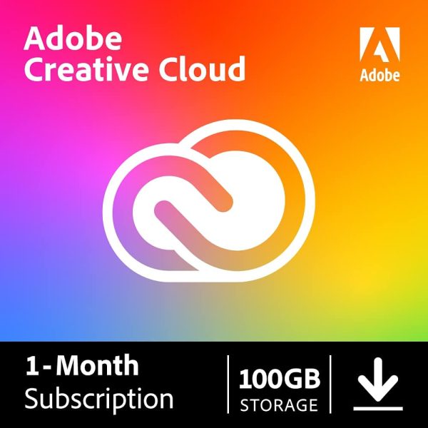 Adobe Creative Cloud | 1-Month Subscription | All Apps (PC/Mac/Mobile)